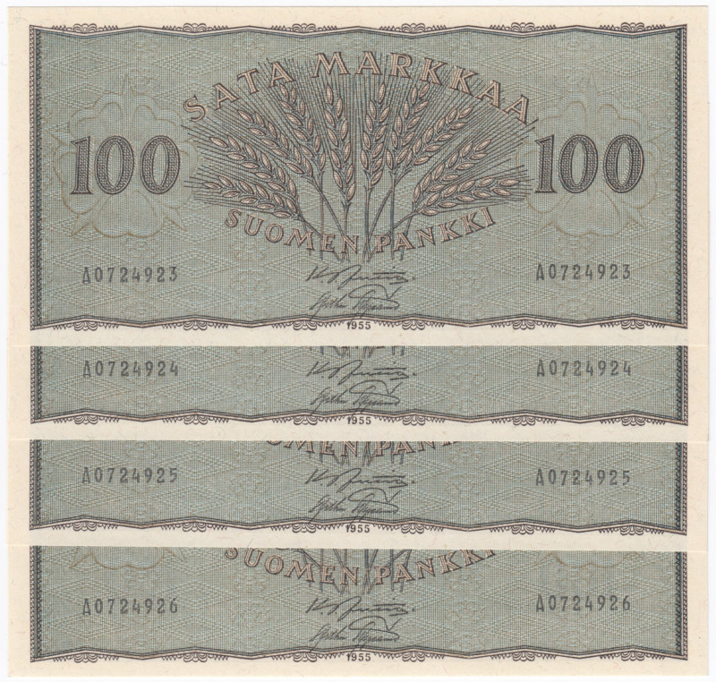 100 Markkaa 1955 A072492X